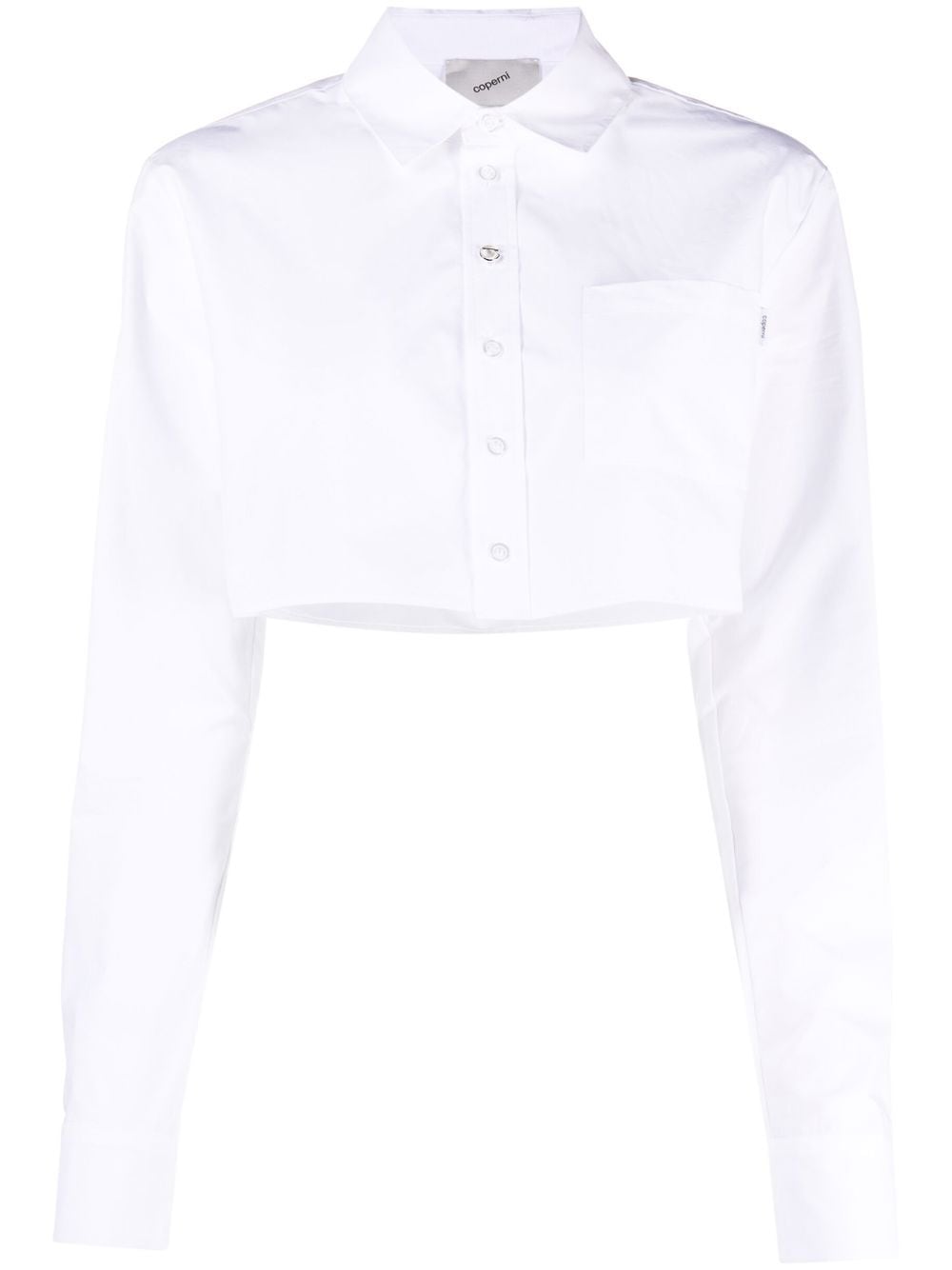 COPCH27300OPTWHT 코튼 크롭 셔츠